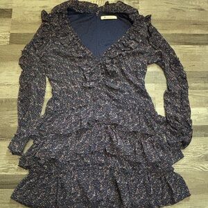 Impeccable Pig Long Sleeve Dress with Ruffles